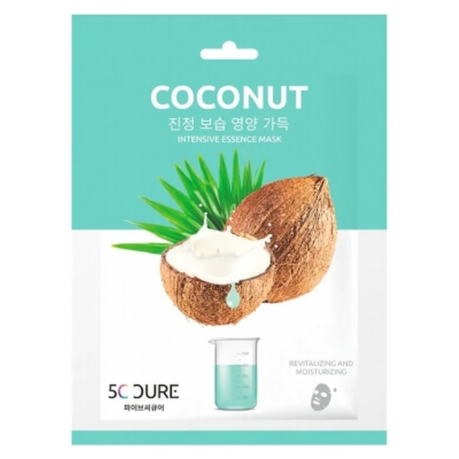 Jkosmec 5C Tratamiento intensivo con esencia: mascarilla de tela de coco, 25 ml