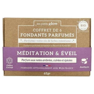 Natura Square "Les Petits Glow" cadeauset: 6 biologische geurende smeltstaafjes — Meditatie & Ontwaken — 65 g