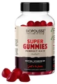 Biopousse Super Gummies Perfect Hair met aardbeiensmaak, 60 gummies