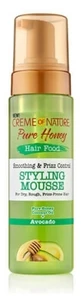Creme of Nature Pure Honey Hair Food: Mousse moldeadora de aguacate, 207 ml