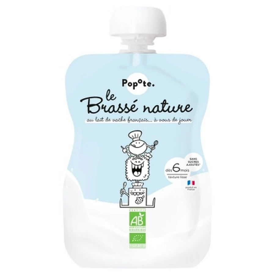 Popote Gourde Le Brassé Nature Puree, voor baby’s vanaf 6 maanden, biologisch, 100 g