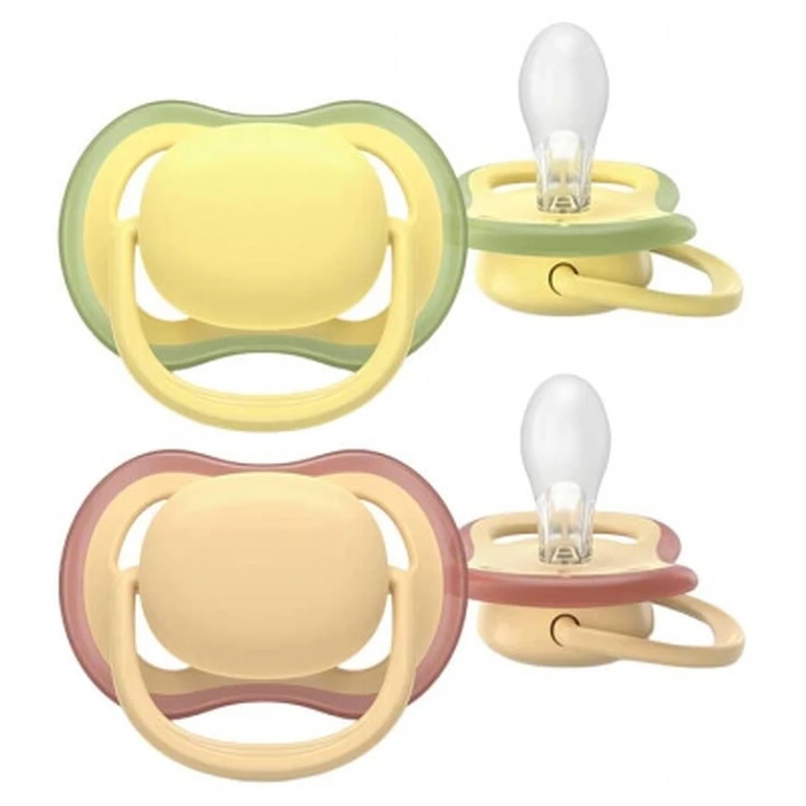 Chupetes ortodónticos Avent Ultra Air Nature 2 sin diseño, de 0 a 6 meses