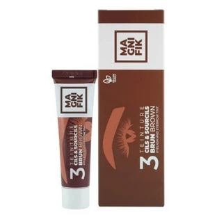 Kit de tinte para pestañas y cejas Generik, marrón, 3 Magnifik