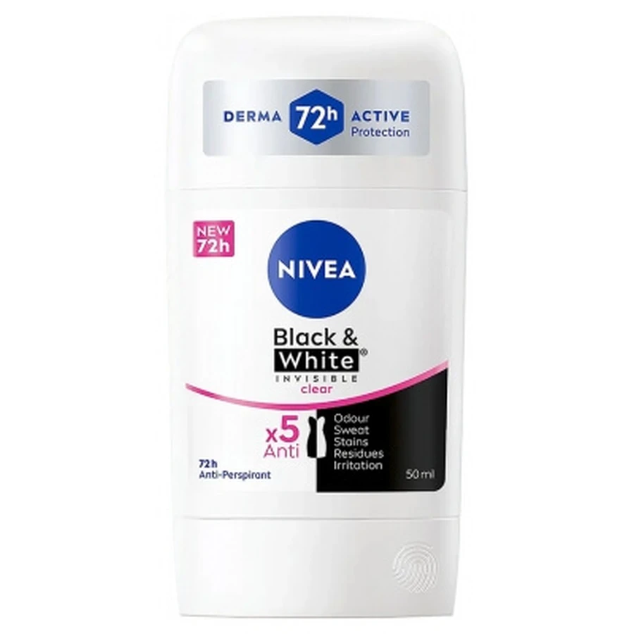 Nivea Black & White Invisible Déodorant Anti-Transpirant 72H 50 ml
