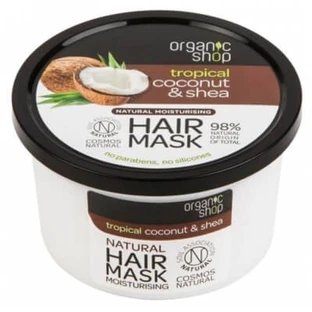Organic Shop Natuurlijk hydraterend haarmasker met kokos en sheaboter, 250 ml