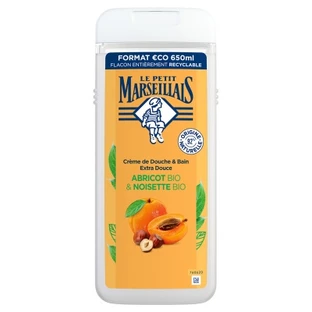Le Petit Marseillais, crema de ducha y baño extra suave con albaricoque y avellana ecológicos, 650 ml