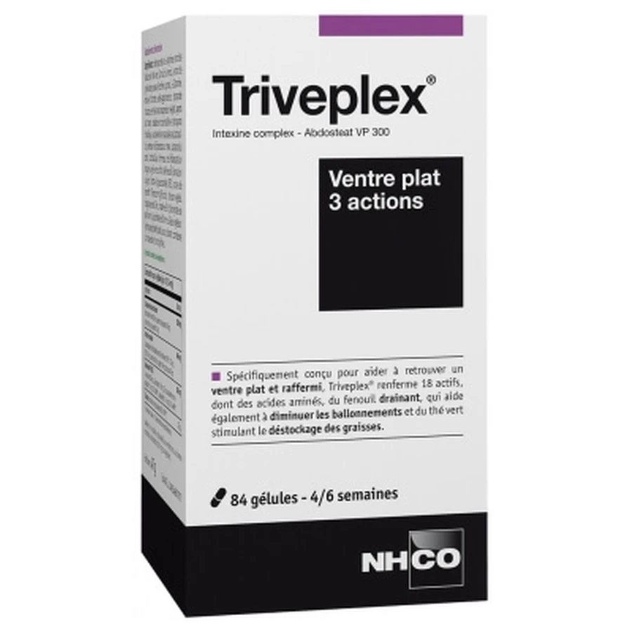 NHCO Triveplex «Vientre plano» de triple acción, 84 cápsulas