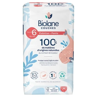 Biolane natuurlijke luiers, verpakking van 36 stuks, maat 6 (+16 kg)
