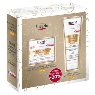 Eucerin Hyaluron-Filler + Elasticity Day Cream SPF 30, 50 ml + Anti-Dark Spot & Anti-Aging Hand Cream SPF 30, 75 ml