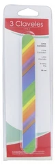 3 Claveles Corundum Nail File, Fancy Design, 18 cm