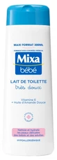 Leche limpiadora hipoalergénica muy suave Mixa Baby, 300 ml
