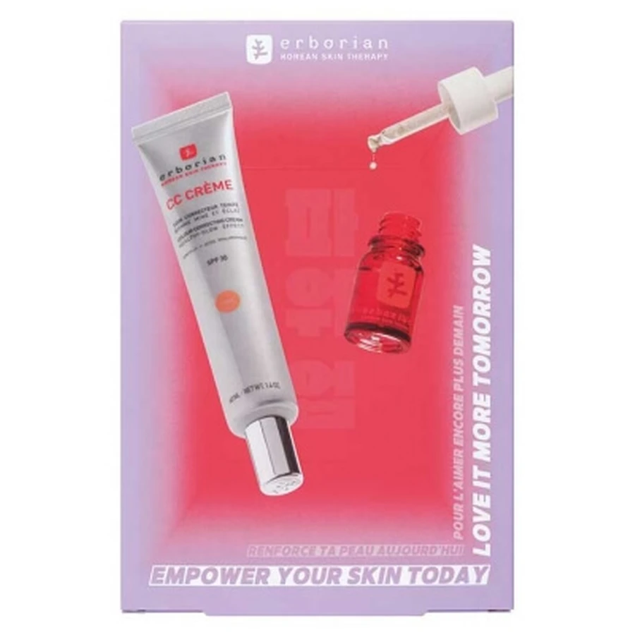Erborian CC Cream met Centella SPF 30, 40 ml + Skin Therapy Multi-Perfecting Night Oil, 10 ml