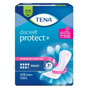 Tena Discreet Protect+ Maxi, 12 compresas absorbentes