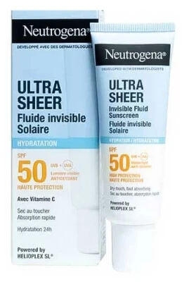 Neutrogena Ultra Sheer Invisible Moisturizing Sunscreen SPF 50, 50 ml