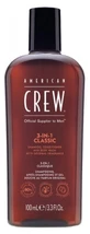 American Crew 3-in-1 in Reisegröße, Shampoo, Spülung und Duschgel für Haar und Körper (100 ml), belebend, feuchtigkeitsspendend und beruhigend