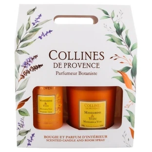 Collines de Provence Raumduft-Duo-Set (100 ml) + Kerzen-Duo (180 g)