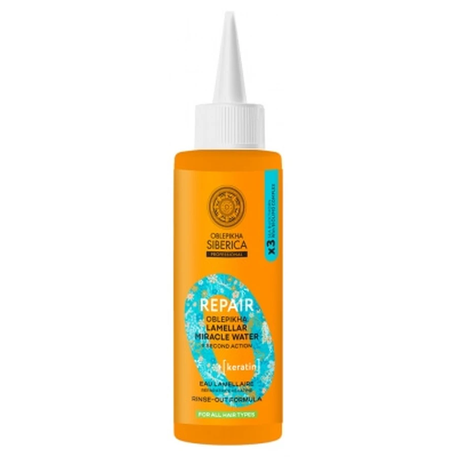 Natura Siberica Oblepikha Agua Lamelar Reparadora Enriquecida con Queratina, 200 ml