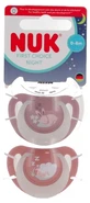 NUK First Choice Night Silicone Pacifiers, 0–6 Months
