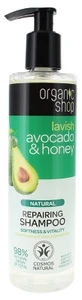 Champú reparador natural Organic Shop con aguacate y miel, 280 ml