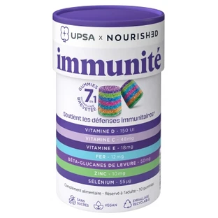 Gominolas para reforzar el sistema inmunitario 7 en 1 de UPSA x Nourished, 30 gominolas