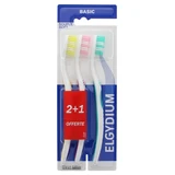 Elgydium Basic Soft Zahnbürste, 2er-Pack + 1 gratis