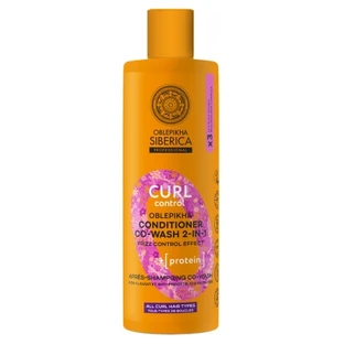 Natura Siberica Oblepikha Curl Control 2-in-1 Co-Wash-Spülung: Reinigung und Anti-Frizz-Wirkung mit Proteinen, 400 ml