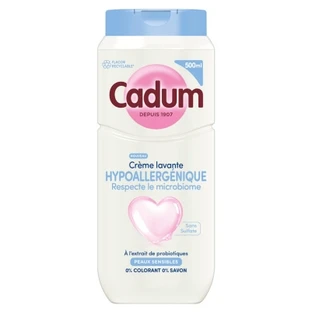 Cadum Hypoallergénique Crème Lavante Peaux Sensibles 500 ml