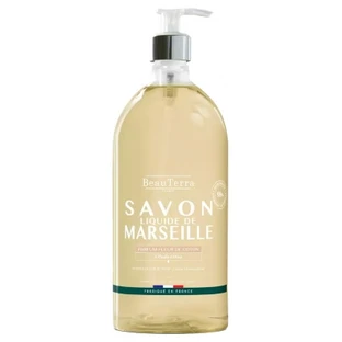 BeauTerra Savon Liquide de Marseille Fleur de Coton 1 L