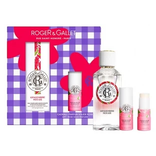 Roger & Gallet Red Ginger Well-Being Scented Water Gift Set 100 ml + Complimentary Well-Being Solid Perfume (Rose) 5 g