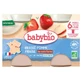 Babybio Apfel-Erdbeer-Babynahrung aus Kuhmilch, ab 6 Monaten, Bio, 2 Gläschen à 130 g