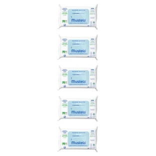 Mustela geurvrije, composteerbare reinigingsdoekjes, verpakking van 5 x 60 doekjes