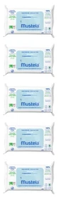 Toallitas limpiadoras compostables sin perfume de Mustela, paquete de 5 x 60 toallitas