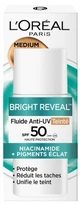 L'Oréal Paris Bright Reveal: fluido con color, protección anti-UV, niacinamida y contra las manchas oscuras, SPF 50+, 50 ml