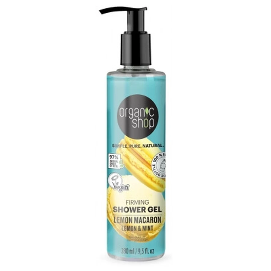 Organic Shop Zitronen-Macaron straffendes Duschgel 280 ml