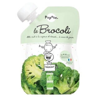 Puré de brócoli ecológico Popote Gourde, para bebés de 4 a 6 meses en adelante, 120 g