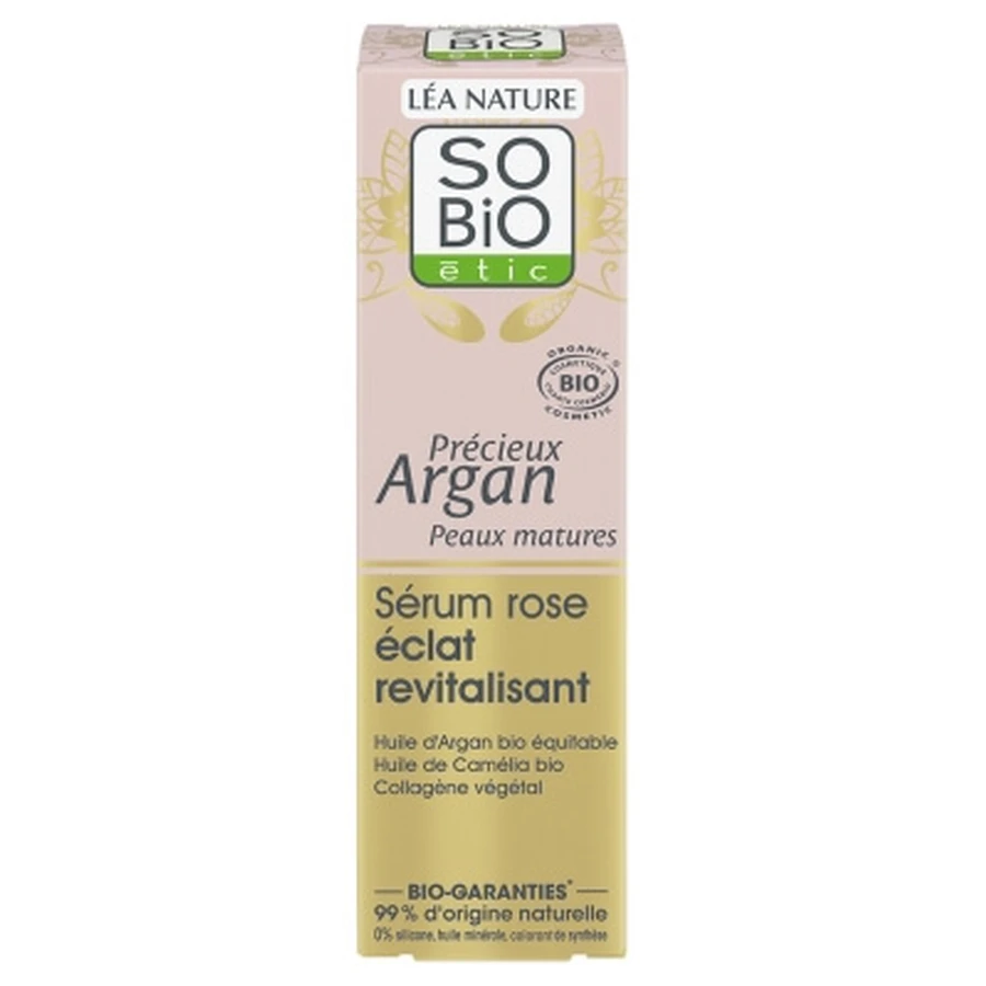 Léa Nature SO BIO étic Precious Argan Organic Revitalizing Radiance Serum with Rose, 30 ml