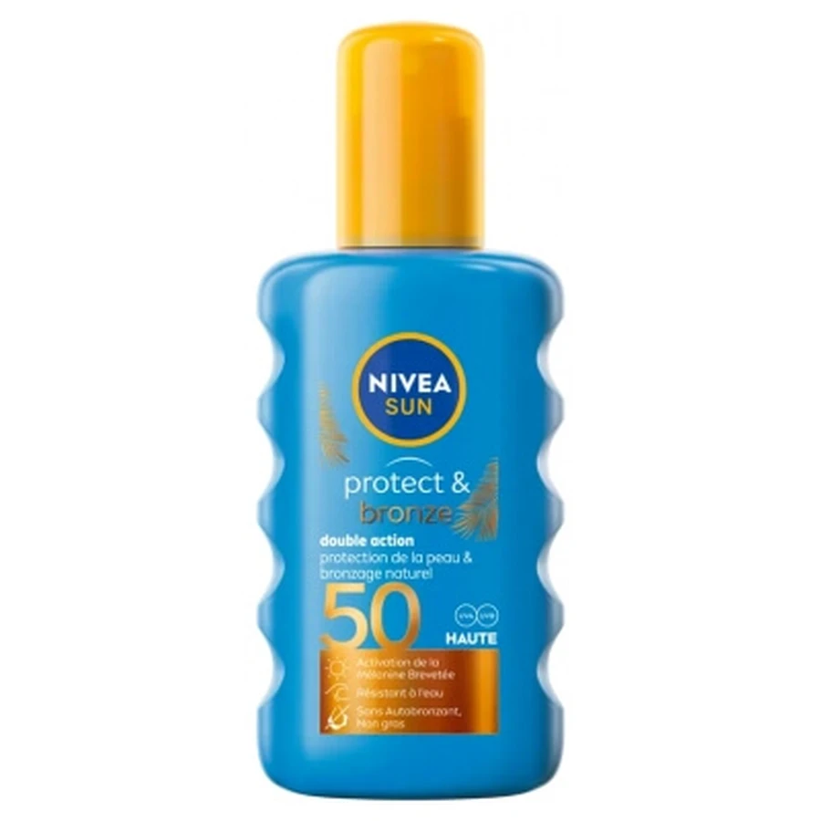 Nivea Sun Protect & Bronze Sonnenspray mit Doppelwirkung LSF 50, 200 ml