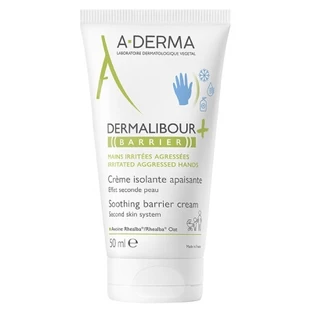 A-DERMA Dermalibour+ Crema protectora y calmante para las manos, 50 ml