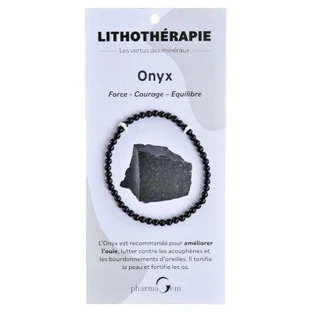 PharmaGem-armband met onyx voor kristaltherapie, 4 mm