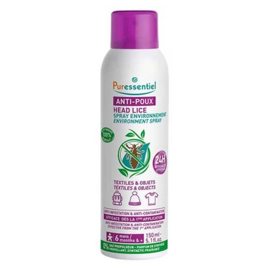 Puressentiel: ambientador antipiojos de 24 horas, 150 ml