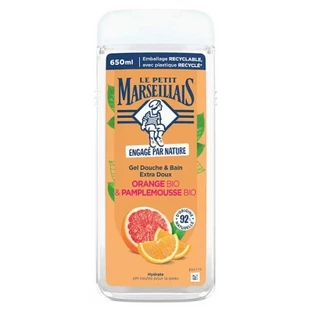 Le Petit Marseillais Extra sanftes Bio-Dusch- und Badegel mit Orange und Grapefruit, 650 ml