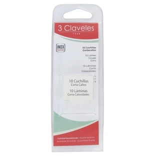 3 claveles, 10 cuchillas de corte en forma de «C»