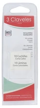 3 claveles, 10 cuchillas de corte en forma de «C»