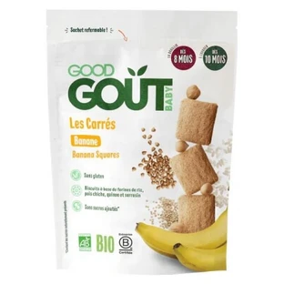 Good Goût Bio-Bananenquadrate, für Babys ab 8 Monaten, 50 g