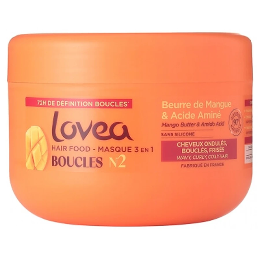 Lovea Hair Food 3-in-1 Curl Mask with Mango Butter & Amino Acids 390 ml