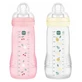 MAM Easy Active 2-babyflesjes voor zuigelingen van 330 ml, vanaf 6 maanden, zeer snelle doorstroming