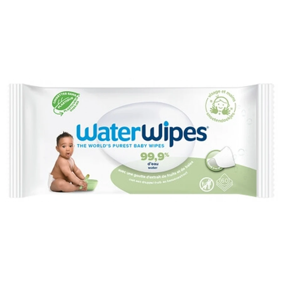 Waterwipes für Gesicht und Hände, 60 Tücher