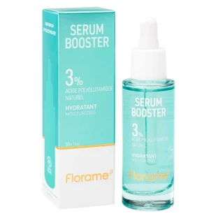 Sérum hidratante intensivo de Florame con un 3 % de ácido poliglutámico natural y ecológico, 30 ml