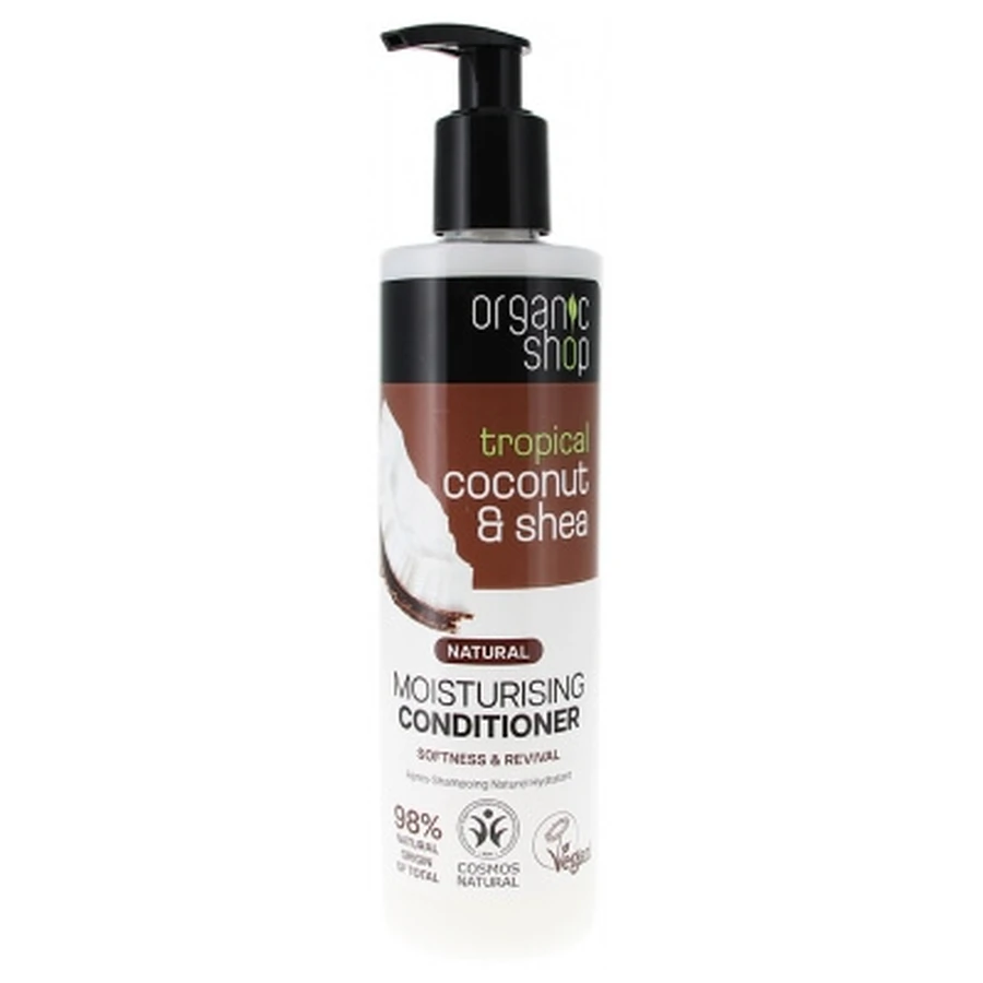 Acondicionador hidratante natural de Organic Shop con coco y manteca de karité, 280 ml