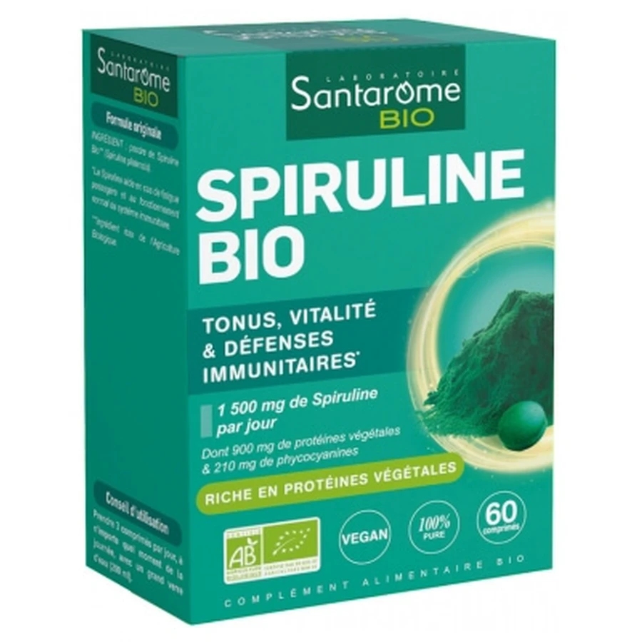 Santarome Biologische Spirulina, 60 tabletten